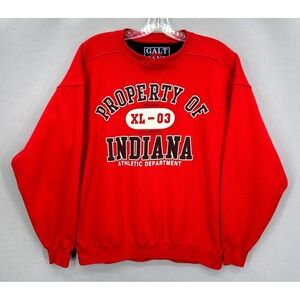 Vintage Indiana Hoosiers Sweatshirt Mens XL Crewneck Red Galt Sand NCAA Y2K 90s